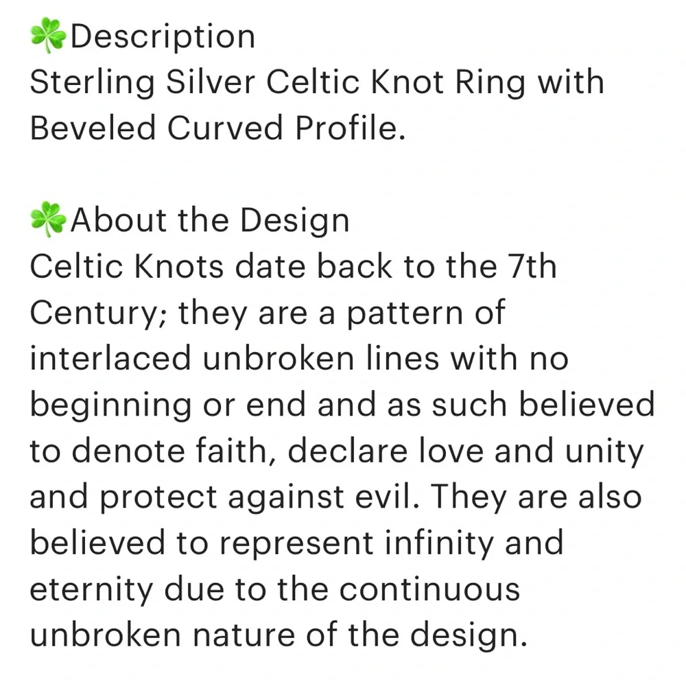 Handmade in Ireland Sterling Silver Celtic Knot Ring